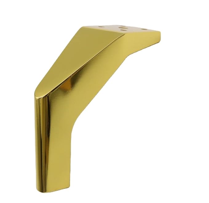 Zohra Hardware 5" Rose Gold Elegant Bend Shape Metal Furniture Legs – Pack of 4