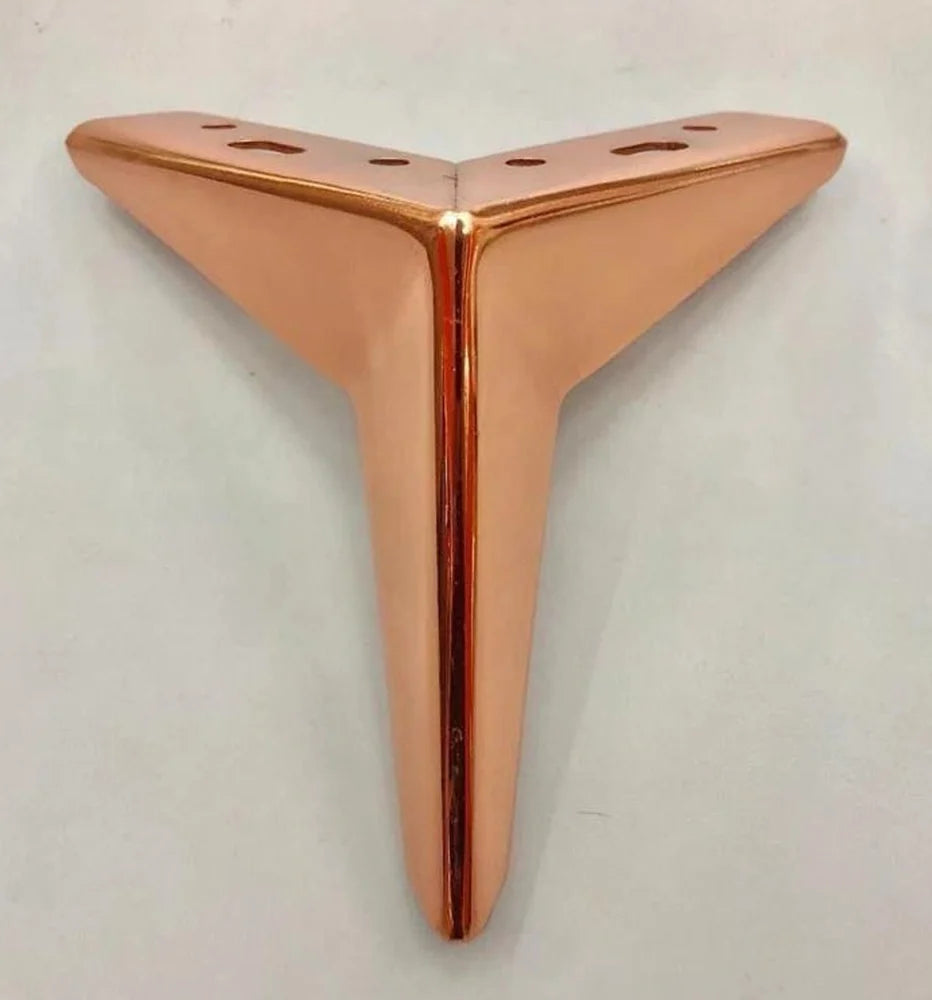 Zohra Hardware Silver Star shaped Metal Furniture Legs – Pack of 4