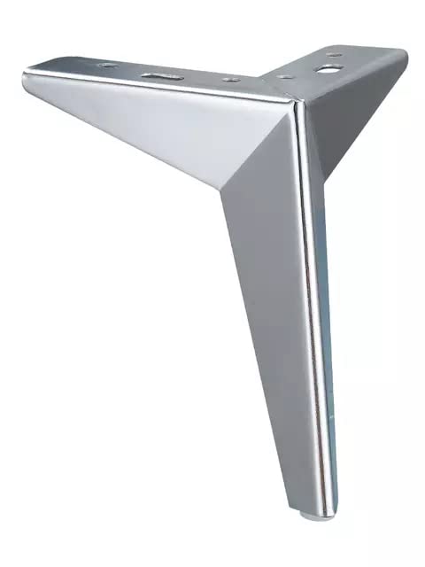 Zohra Hardware Silver Star shaped Metal Furniture Legs – Pack of 4