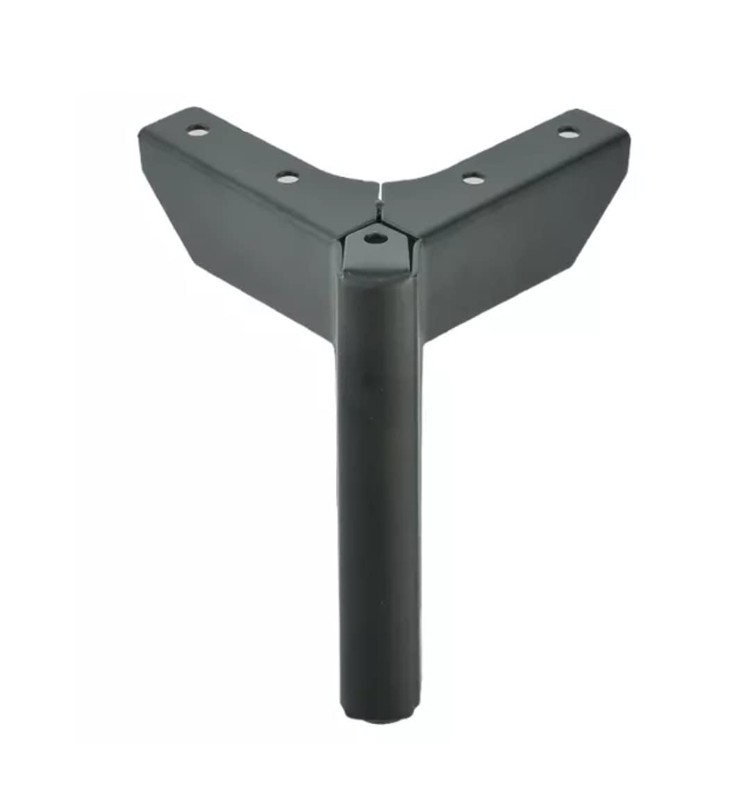 Zohra Hardware 4.5" Y shaped Black Metal Furniture Legs – Pack of 4